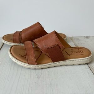 Born Womens Oceana Leather Slide Shoes Size 8